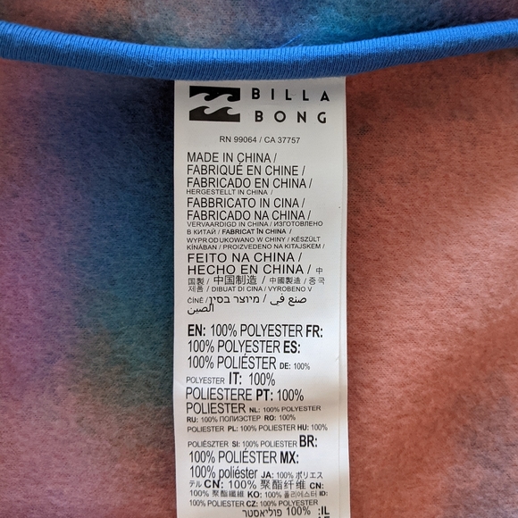 S O L D🏷️NEW Billabong Women's Fleece Zip-up (multicolour, size S) - Picture 6 of 6